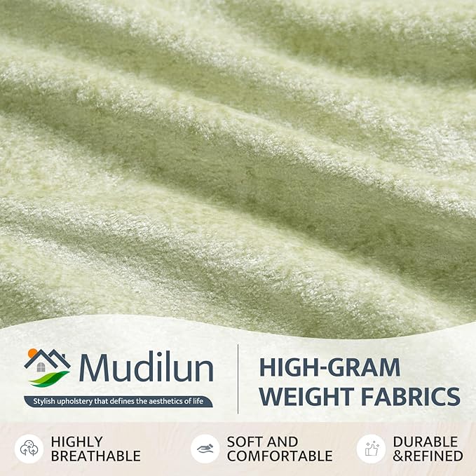 mudilun Rocking Chair Cushion Set - Non-Slip Tufted Rocking Chair Cushions with Ties Soft Indoor/Outdoor Wooden Rocking Chair Seat Pad for Porch Garden Cafe & Nursing