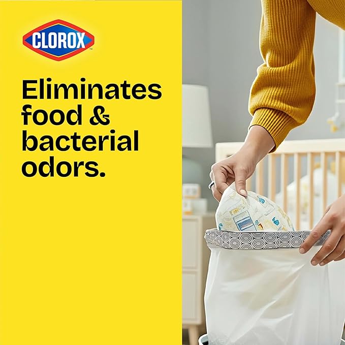 Glad Small Trash Bags 4 Gallon, Lemon Fresh Bleach Garbage Bags, Odor Resistant with Drawstring, 80 Count