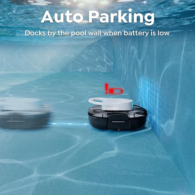 [2026 New] TALOSBO S1 PRO Cordless Pool Vacuum – Powerful Robotic Cleaner for Above-Ground Pools up to 1076 Sq.ft, 120-Min Runtime, 2.5H Fast Charging, Smart Auto-Parking Design