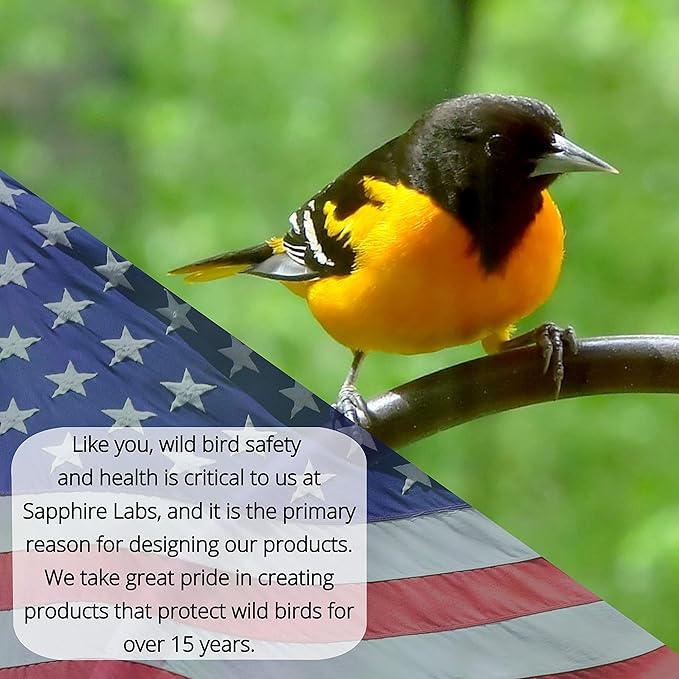 Sapphire Labs SLHFF Hummingbird Feeder Fresh Nectar Defender