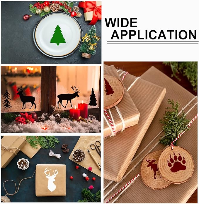 Small Stencils for Painting on Wood Burning Reusable, 3 Inch Reusable Stencil for Craft Ornament Paint Template Stencils for Wall Card Rock Wood Signs Coasters Canvas Home Decor (Animal Wildlife)