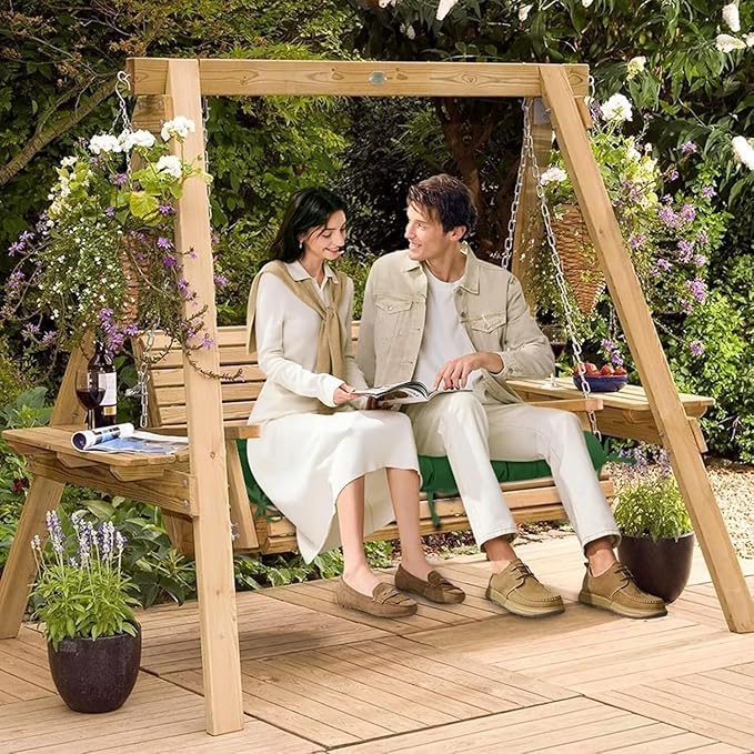 Outdoor Swing Bench Cushions Waterproof Tufted Bench Cushion for Outdoor Garden Recliner Seat Pads Sofa Pads 40" x 20", Orange