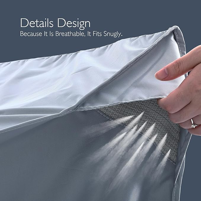 Waterproof Outdoor Lounge Chair Covers Patio Chaise Lounge Cover Heavy-Duty Pool Lounge Chair Covers for Outdoor Furniture (Gray-Darkgray, 80''x28''x30''-2pcs)