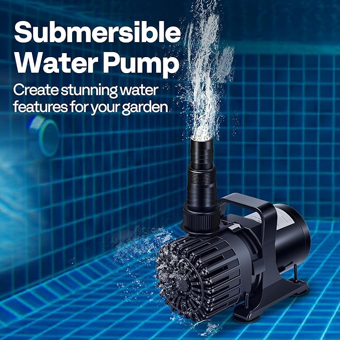 VIVOHOME 220W 4500GPH Submersible Water Pump with 180° Adjustable Water Outlet, 19.4ft High Lift for Waterfall Fountains Fish Tank Pond