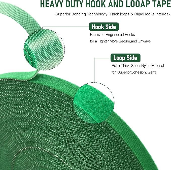 82 Foot X 0.47 Inch Reusable Plant Ties for Climbing Plants for Climbing Plants Nylon Garden Ties, Plant Straps & Tomato Support, Soft Plant Tape for Cables