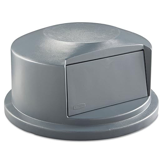 Rubbermaid Commercial Products Heavy-Duty BRUTE Dome Swing Top Door Lid, Plastic, Gray, Compatible with the 44-Gallon Waste/Utility Containers