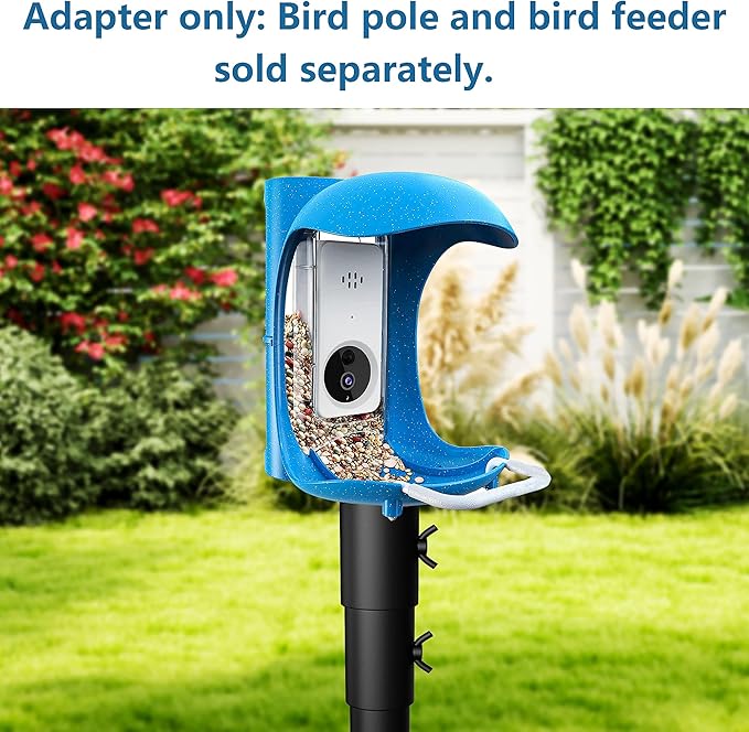 Bird Feeder Pole Mount Adapter,180°Rotation for Easy Setup and Secure Installation