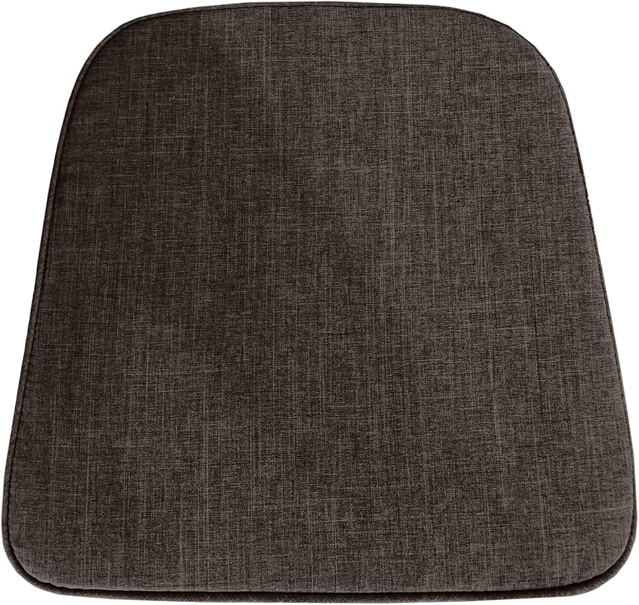 17"x 16"x 3" Patio Chair Cushions Set of 2, Waterproof Outdoor Chair Cushions, Patio Seat Cushion with Adjustable Ties, Darkgrey