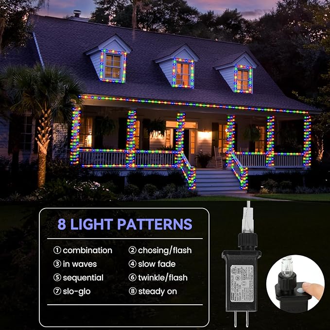 LED Rope Lights Outdoor String Lights,100ft 300LED Flexible Tube Lights Connectable Fairy String Light Plug in Waterproof 8 Modes for Indoor,Outside Home,Yard,Pool,Wedding,Garden,Patio Holiday Decor