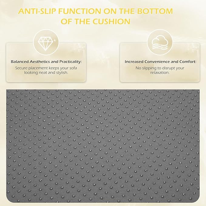HOMREST Outdoor Replacement Cushions for Patio Furniture,Water-Repellent Sofa Cushion for 6-Seat Rattan Wicker Sectional Patio Conversation Sets,14-Piece Cushions Set for Outdoor Couch-Gray