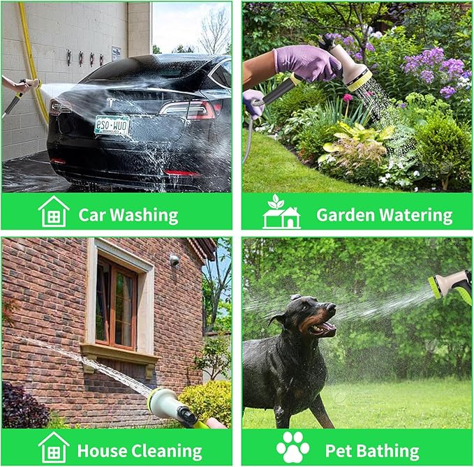 Stainless Steel Metal 75FT Garden Hose Lightweight, Puncture & Rust Proof Heavy Duty Water Hose for Yard, RV, Garden, Outdoor