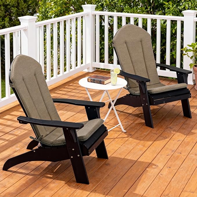 50"x20" Adirondack Chair Cushions Set of 2, Outdoor Rocking Chair Cushions Water-Resistant UV Resistant Weather Resistant High Back Patio Replacement Cushions,Folding Patio Chair Pad
