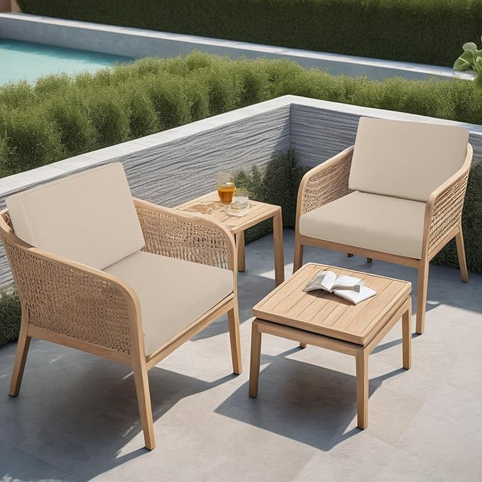 idee-home Outdoor Cushions for Patio Furniture, Outdoor Seat Cushion, Waterproof Couch Hampton Bay Deep Seat Replacement Chair Cushions for Garden Lawn Backyard Deck, 30 x 30