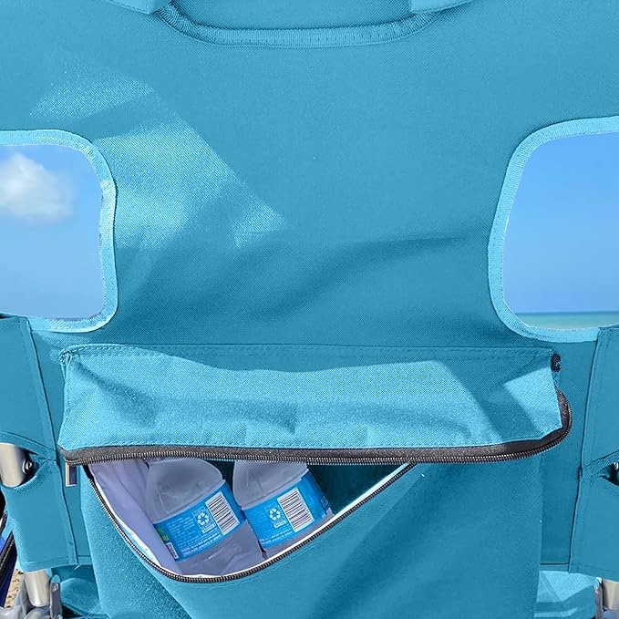 Ostrich Deltess 3 in 1 Portable Chair Cooler Bag & Reclining Lounger, Light Blue