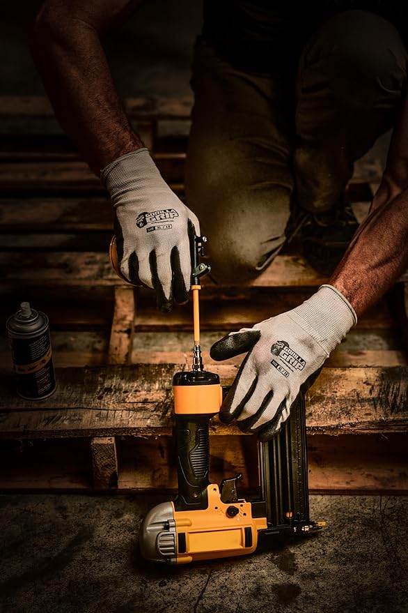 Gorilla Grip Work Gloves, Never Slip Maximum Grip All-Purpose, Gloves for Men, Superior Grip, Polymer Palm