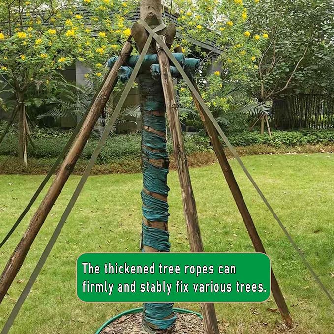1 Roll 65.6 Feet Tree Tie for Plant Support Garden Strap 1 Inch Width Staking and Guying Material 1,800 Lbs Strength (White)