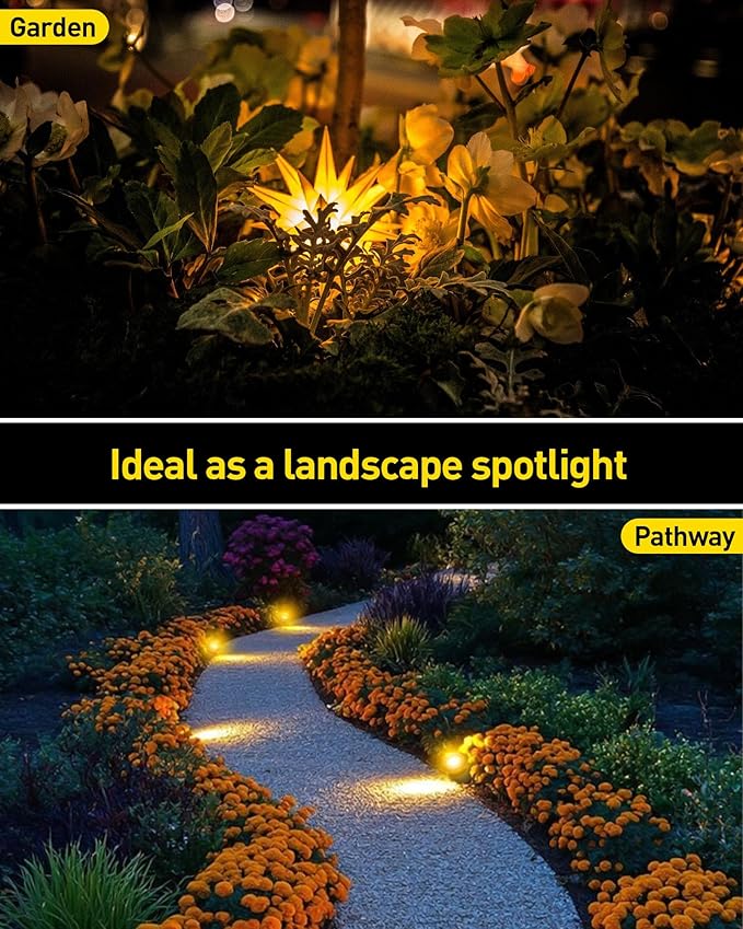 T-SUN LED Pond Lights Underwater, Color Changing Submersible Fountain Lights with APP Control, Waterproof Spotlight with 16 Million Colors, Timing, Music Sync (RGB, 6-Head)