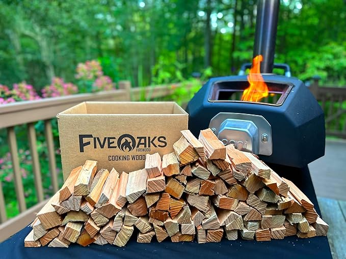Kiln Dried Oak Pizza Oven Wood, Mini 5 Inch Cooking Wood for Ooni, Gozney, Bertello Pizza Ovens, Solo Stove & More - Approx 14lbs Product of USA (1,000 Cubic Inches)