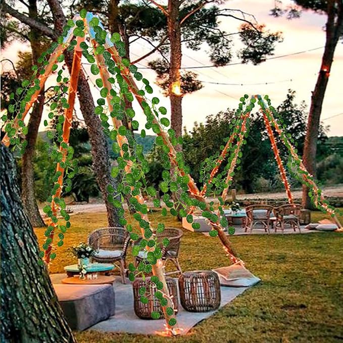 36 Pack 248 Ft Fake Vines Hanging Greenery Artificial Plants Faux Silk Green Leaves Garlands Living Room Wall Decor for Bedroom Office Garden Outdoor Wedding Jungle Party Decoration