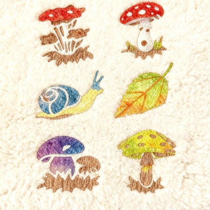 TIAMECH A4 Reusable Snail Mushroom Stencil for Painting - Leaf Layering Template, DIY Wall Art, Wood Furniture, Scrapbook & Crafts (8.3x11.7inch)