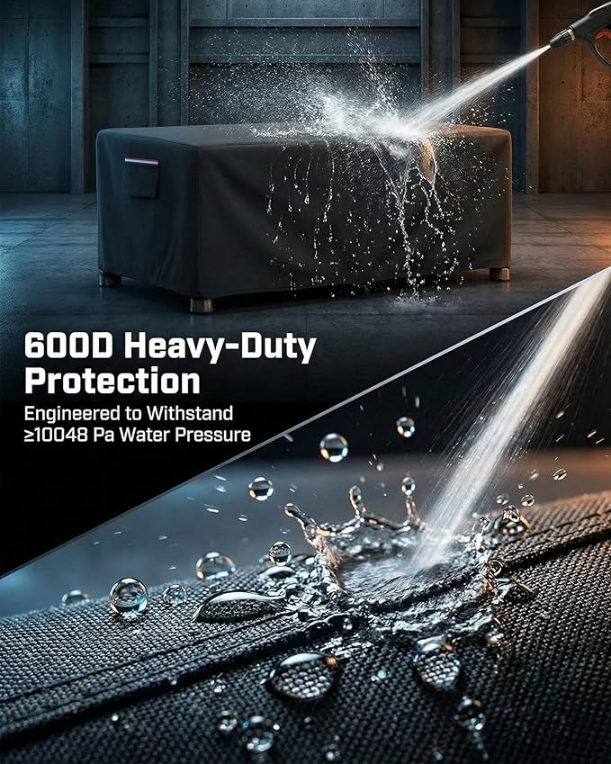 Waterproof Rectangular Patio Coffee Table Cover, 600D Heavy Duty Outdoor Furniture Protection Weather UV Resistant for Patio Furniture Protective Garden Table Cover 36 x 24 x 16 inches,Black
