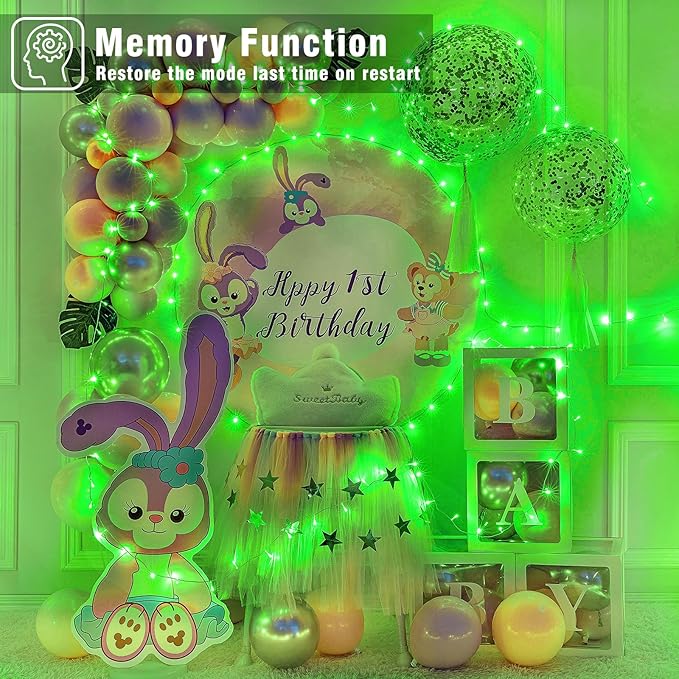 262FT 800 LED Outdoor String Lights, Connectable St Patricks Day Lights Waterproof with 8 Modes, Plug in Clear Wire Twinkle Lights for Indoor Bedroom House Wedding Party Decorations, Green