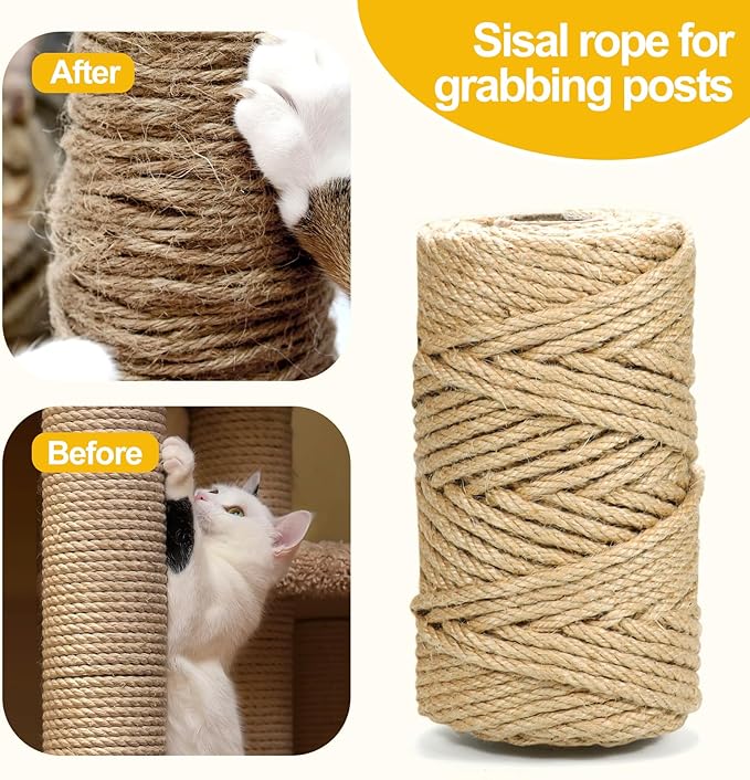Jute Twine String - 164ft 6mm Eco-Friendly Heavy-Duty Cord for Crafts, Garden & Packaging | Natural Fiber Rope for DIY Decor, Bundling & Industrial Projects