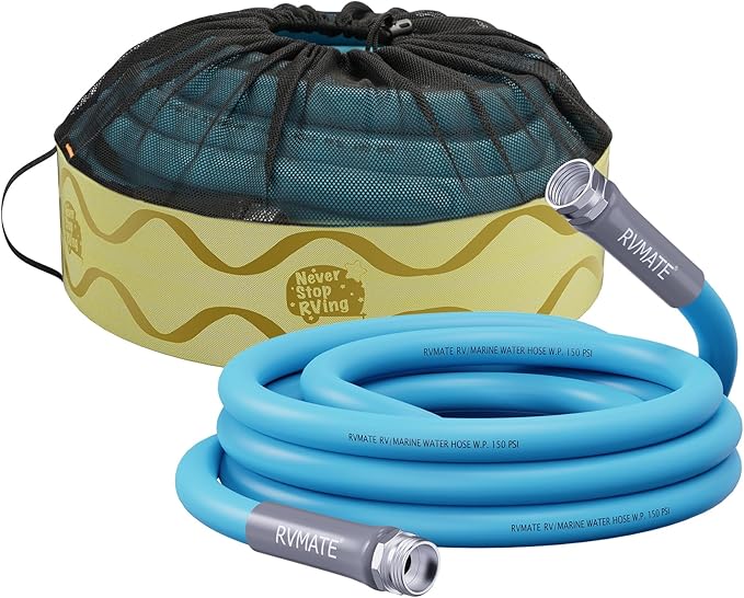 RVMATE RV Water Hose 15FT, 5/8” Inner Diameter Drinking Water Hose Lead-free, No Leaking Garden Hose For RV/Trailer/Camping, RV Accessories