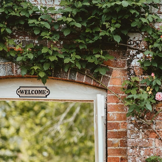 Vintage Iron Welcome Signs - Retro Style Decorations for Front Door, Yard, Porch,Office,Store and Farmhouse - welcome home decorations