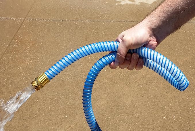 Continental Kinkguard Blue Garden Hose, 5/8in Inside Diameter Male x Female Garden Hose Thread (25ft)