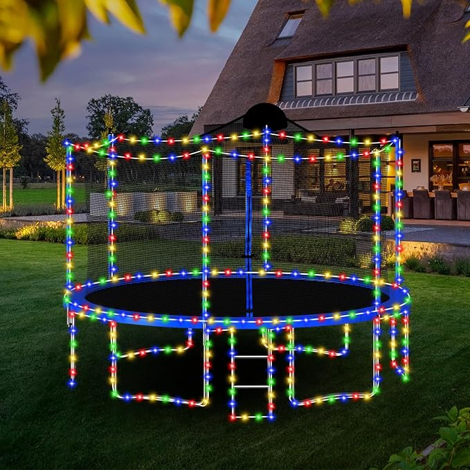 184FT 1000LED Rope Lights Outdoor, Outside LED Rope Lights Plug in String Lights Waterproof 8 Modes Clear Tube Lights for RV Camping Pool Patio Garden Christmas Tree Holiday Decoration(Multi Color)