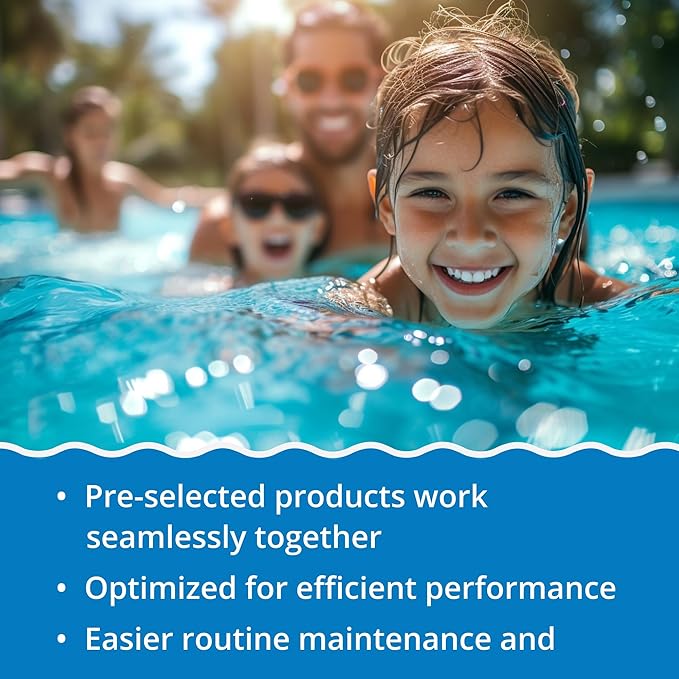 In The Swim Ultimate Opening Kit and Chlorine Bundle - Pre-Measured Opening Kit for Easy Use - 50 Pound Bucket of 3-Inch Stabilized Chlorine Tablets - for Inground and Above Ground Pools Up to 35,000