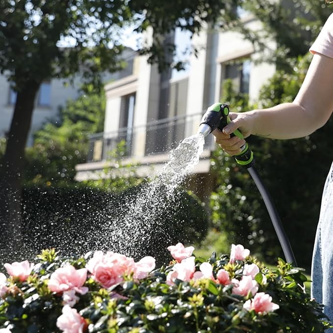 Worth Leader Garden Hose 3/4 in. x 50 ft. -No Kink, Flexible, Leakproof, Male/Female -Heavy Duty Durable 5 Layers PVC Rubber Lightweight Water Pipe for Gardening, Agriculture & Lawn Care -500PSI Burst