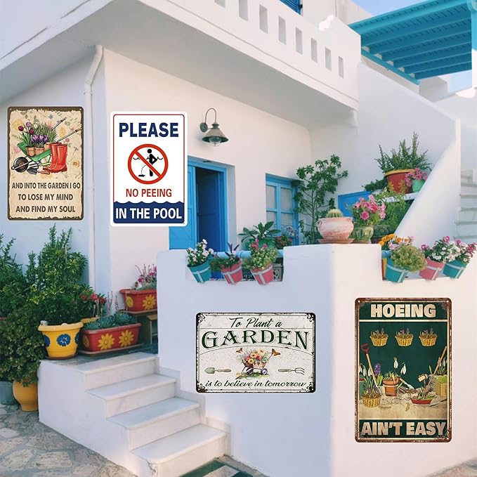 Pool Rules Signs Outdoor Pool Tin Sign Swim At Your Own Risk No Exceptions Personalized Swimming Pool Rules Decor Warning Metal Sign Vintage Water Park Safety 12x8 Inch