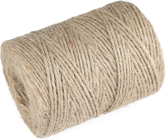 3mm Jute Twine, 328 Feet Natural Jute Twine String for Crafts, Gift Wrapping, Packing