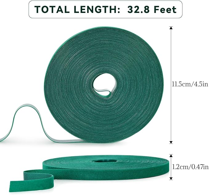 6 Rolls Garden Tie Tape, 196.8 Ft Lawn Plant Ties, Reusable Plant Garden Ties, 1/2''Plant Tape for Climbing Plants, Adjustable Plant Straps for Gardening, Home, Office (196.8 Feet)