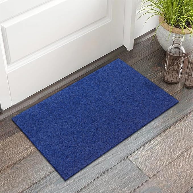 AAZZKANG Set of 2 Outdooor Indoor Utility Multipurpose Mat Non Slip Plain Doormat Ultra Absorb Mud Front Door Mats for Entryway,Outside,Inside Pet Place Mat