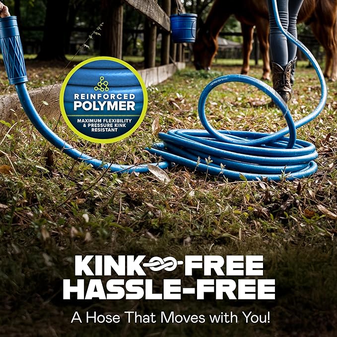 INVICTUS 25 Ft Garden Hose with Sprayer Nozzle, 2-Layer Heavy Duty Drinking RV Water Hose 25 Ft x 5/8 in. Flexible, Lightweight, NON Expandable, Kink Resistant, Easy Connect Fittings, 400 PSI