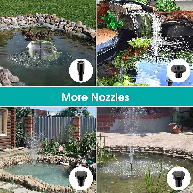 Biling Solar Pond Filter with Water Pump, Solar Fountain Pump Kit: 30W Solar Panel, Pond Filter Box, 360 GPH Water Pump for Outdoor Pond Pool Garden Water Feature Waterfall