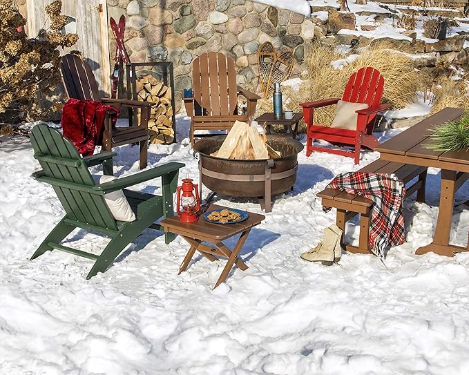 Polywood Vineyard Adirondack Chair, Tangerine Orange