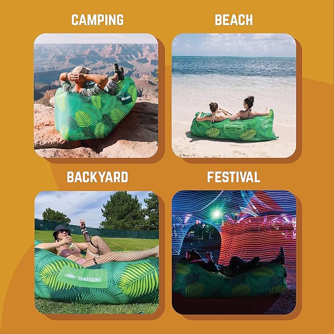 Chillbo Lazybone Inflatable Lounger - Ultimate Inflatable Couch for Maximum Chill - The Perfect Blow Up Couch for Music Festivals Or Lounger for Camping