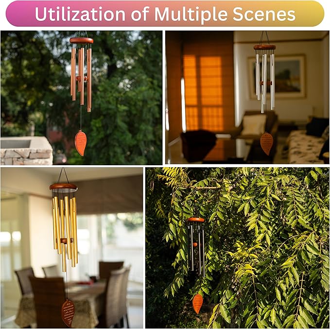 Best Memorial Wind Chimes for Outside - 32.5" Sympathy Wind Chimes Memorial Gifts for Loss of Loved One - in Remembrance Gifts - Best Bereavement Gift Idea for Loss of Loved One - Unique Funeral Gift