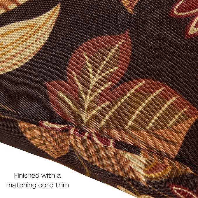 Greendale Home Fashions Outdoor Reversible 2-Piece Deep Seat Cushion Set, Russet Floral