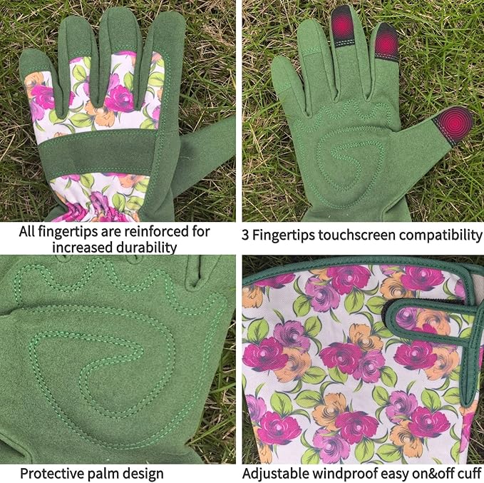 Long Gardening Garden Gloves,Thorn-proof&Puncture Resistance Rose Cactus Gauntlet Glove for Gardener,Gifts