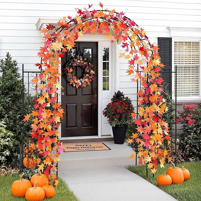 VINGLI Garden Arbor Arch, Wedding Arch Archway for Ceremony Party, Durable Steel Trellis for Plant Climbing, Christmas Decorations Pergola for Backyard, Lawn, Patio, Yard (with Planter Box)