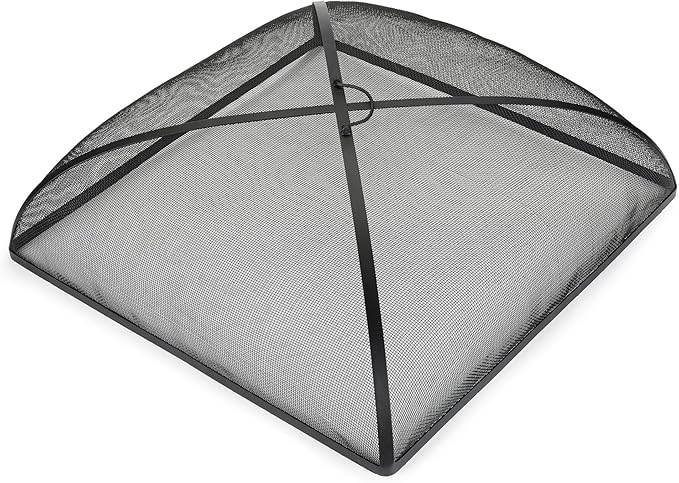 Good Directions 782 Heavy Duty Fire Pit Spark Screen Square Cover with Mesh, Handle and Lifter, 30" Square, Black, Patio, Lawn & Garden