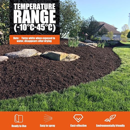 Mulch Glue for Landscaping, 1Gallon Rock Glue, Fast-Dry Non-Toxic Weather-Resistant Strong Gravel Binder, Pine Straw Outdoor Strong Pebble Gravel Hold for Garden, Mulch Lock and Pea Gravel