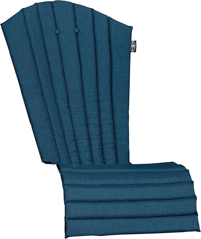 JCA Outdoor All-Weather Patio Chair seat Cushion, Quick Drying Olefin Fabric - Adirondack Chair Cushion for Your Chair-Chair not Included (Sailor Blue)