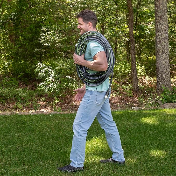 Kink Control Flex Advanced Hybrid Hose - 50 Ft Outdoor Hose, 40% Lighter, Ultra Flexible, Easy to Maneuver, Neverkink Technology, Durable Construction