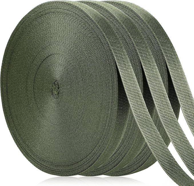Shappy Tree Tie Strap Garden Webbing Strap Garden Plant Supports Tree Tie Staking for Outdoor Use, Plant Supports, Grafting, Straightening Supplies(Yellow Green,443 Feet x 1 Inch)